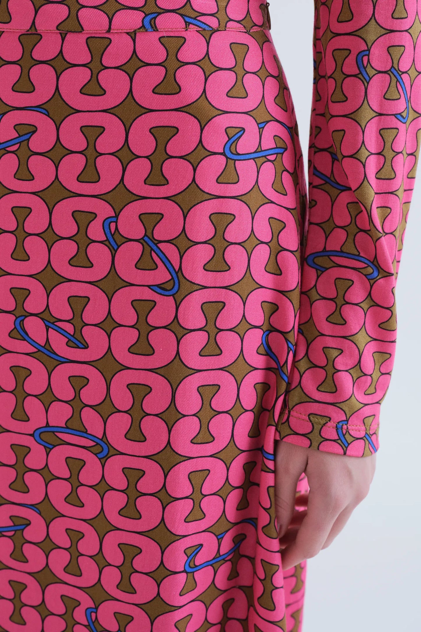 Catena print midi skirt