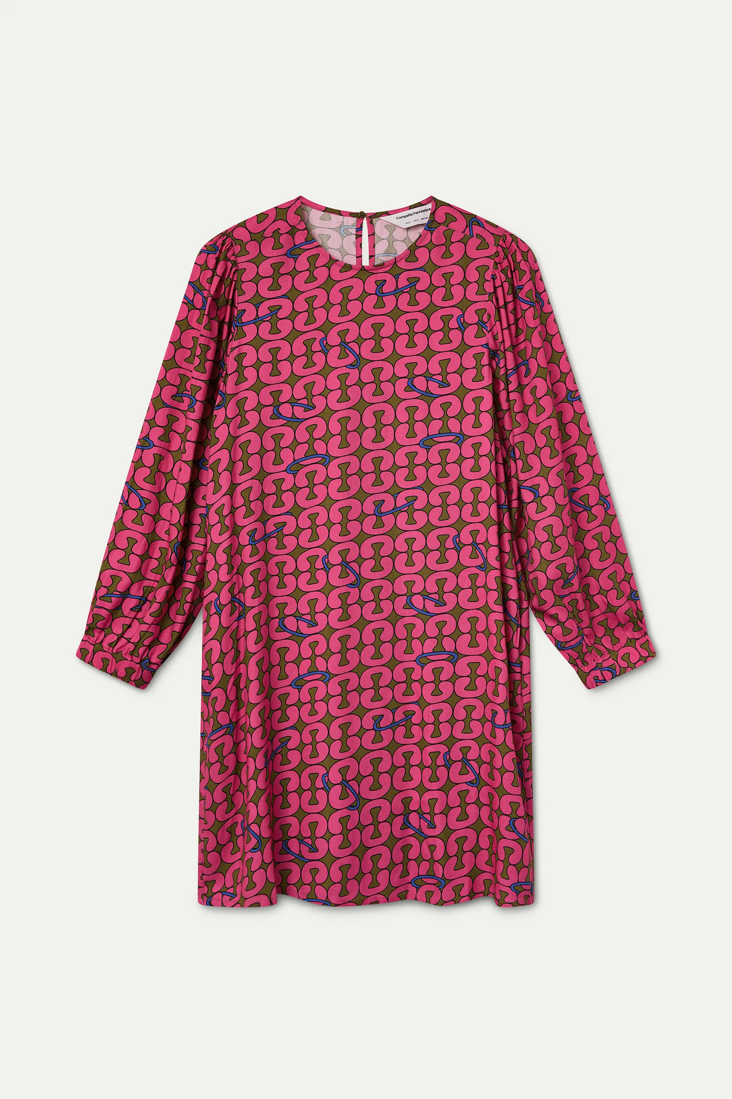 Short dress with Catena print