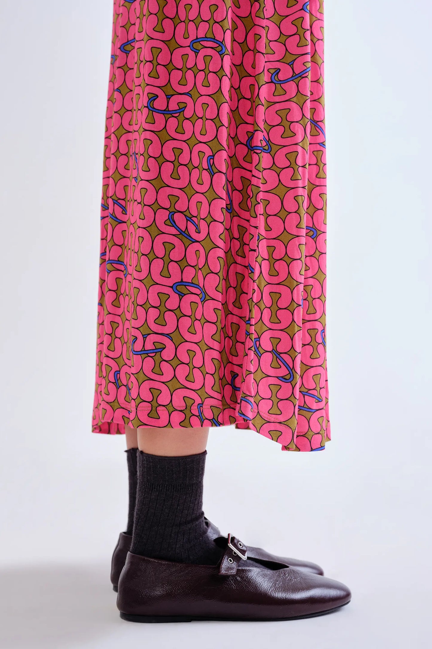 Catena print midi dress