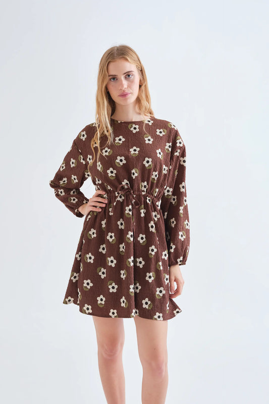 Vestido corto con estampado Santini
