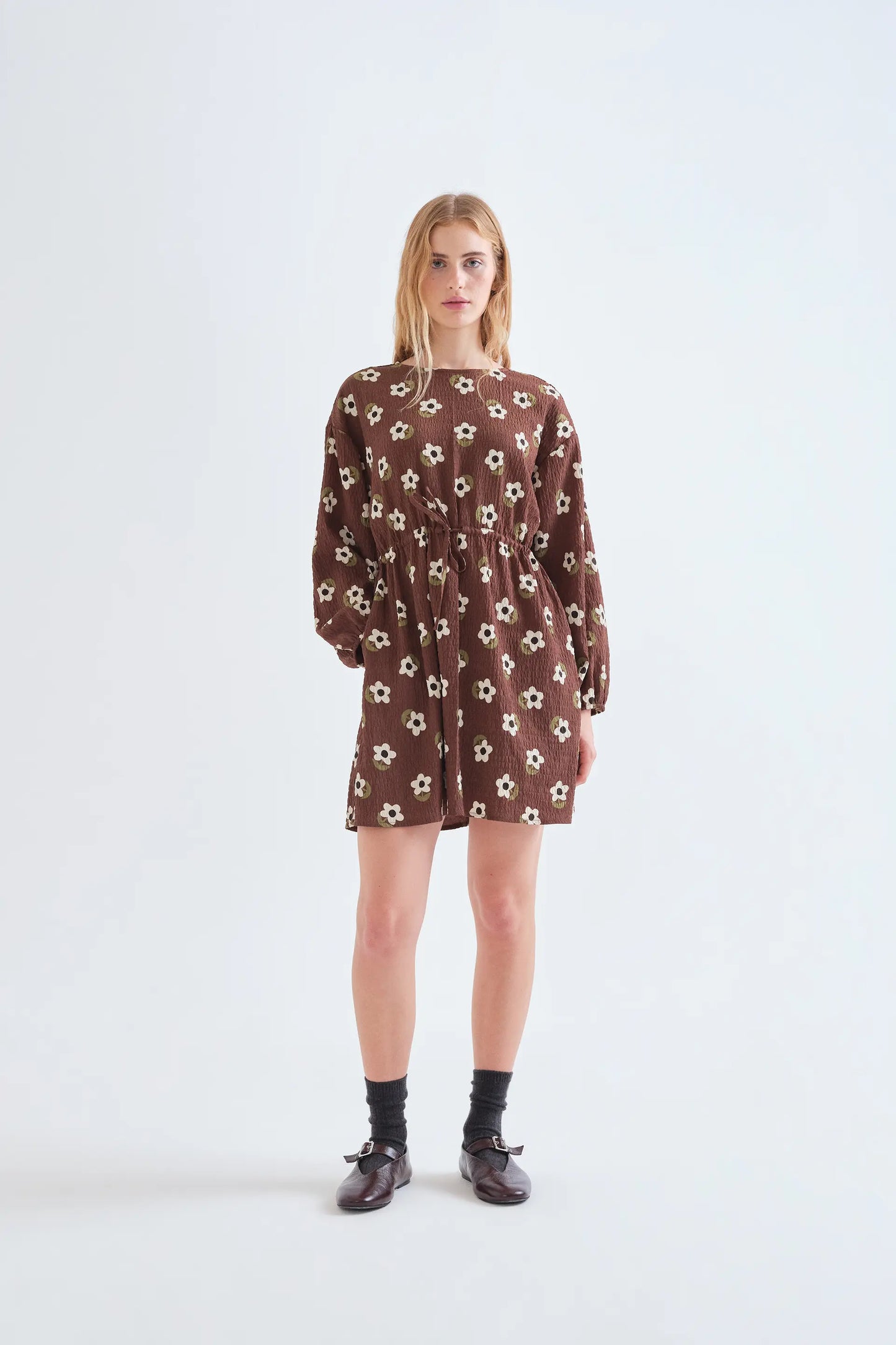 Vestido corto con estampado Santini