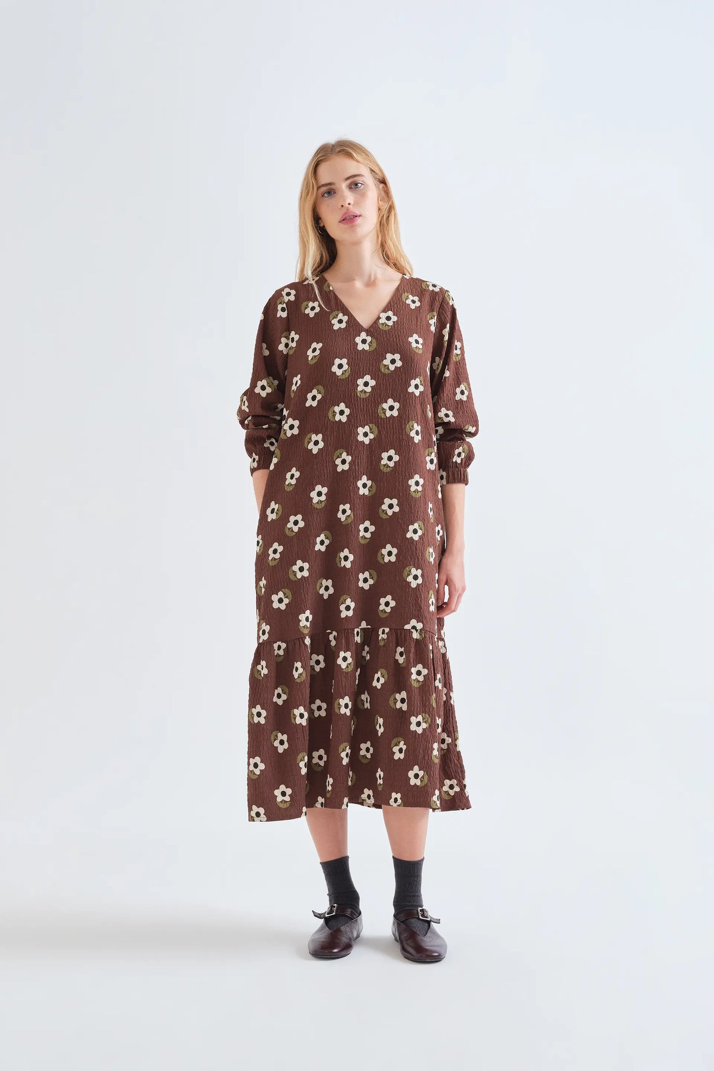 Vestido midi con estampado Santini