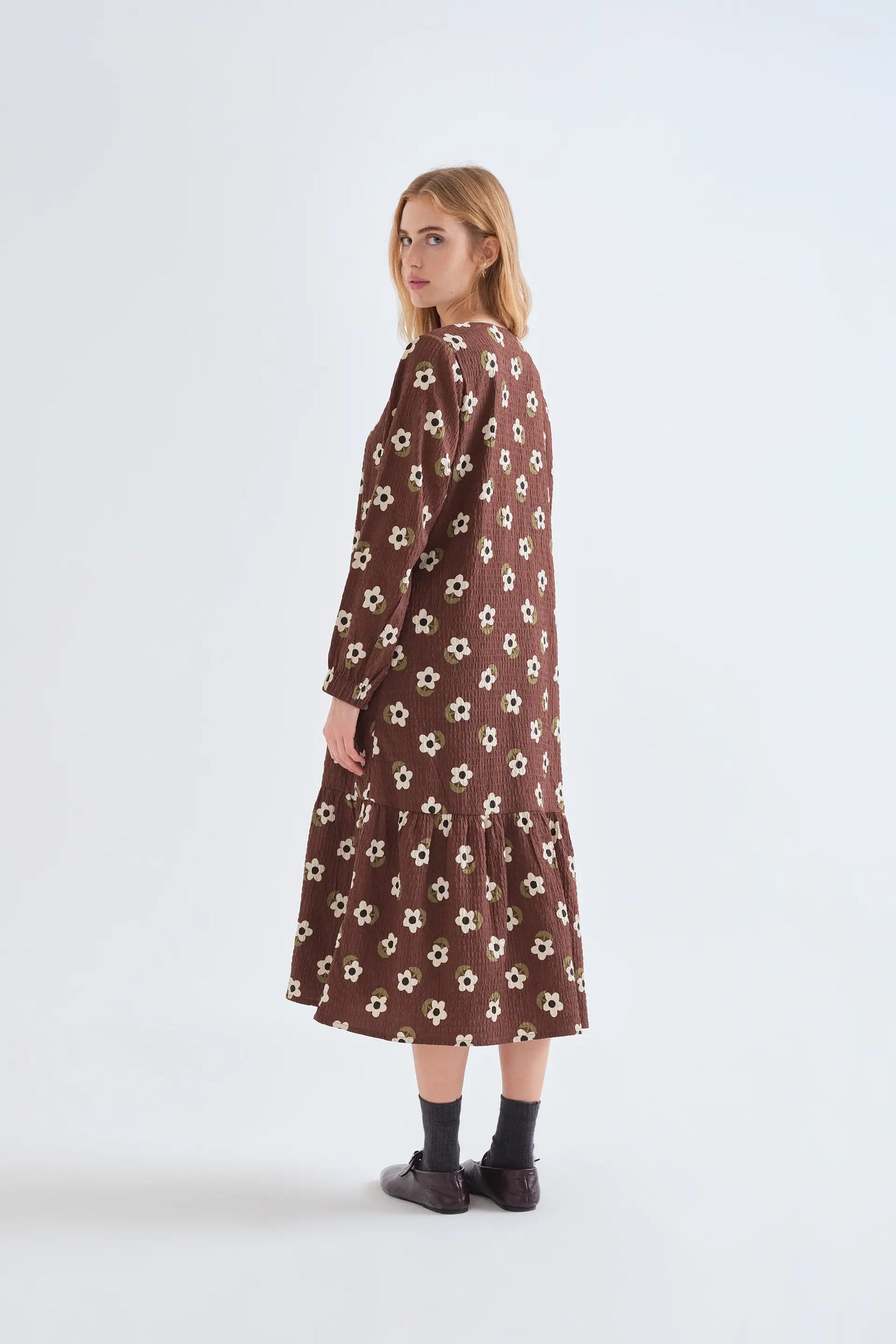 Vestido midi con estampado Santini