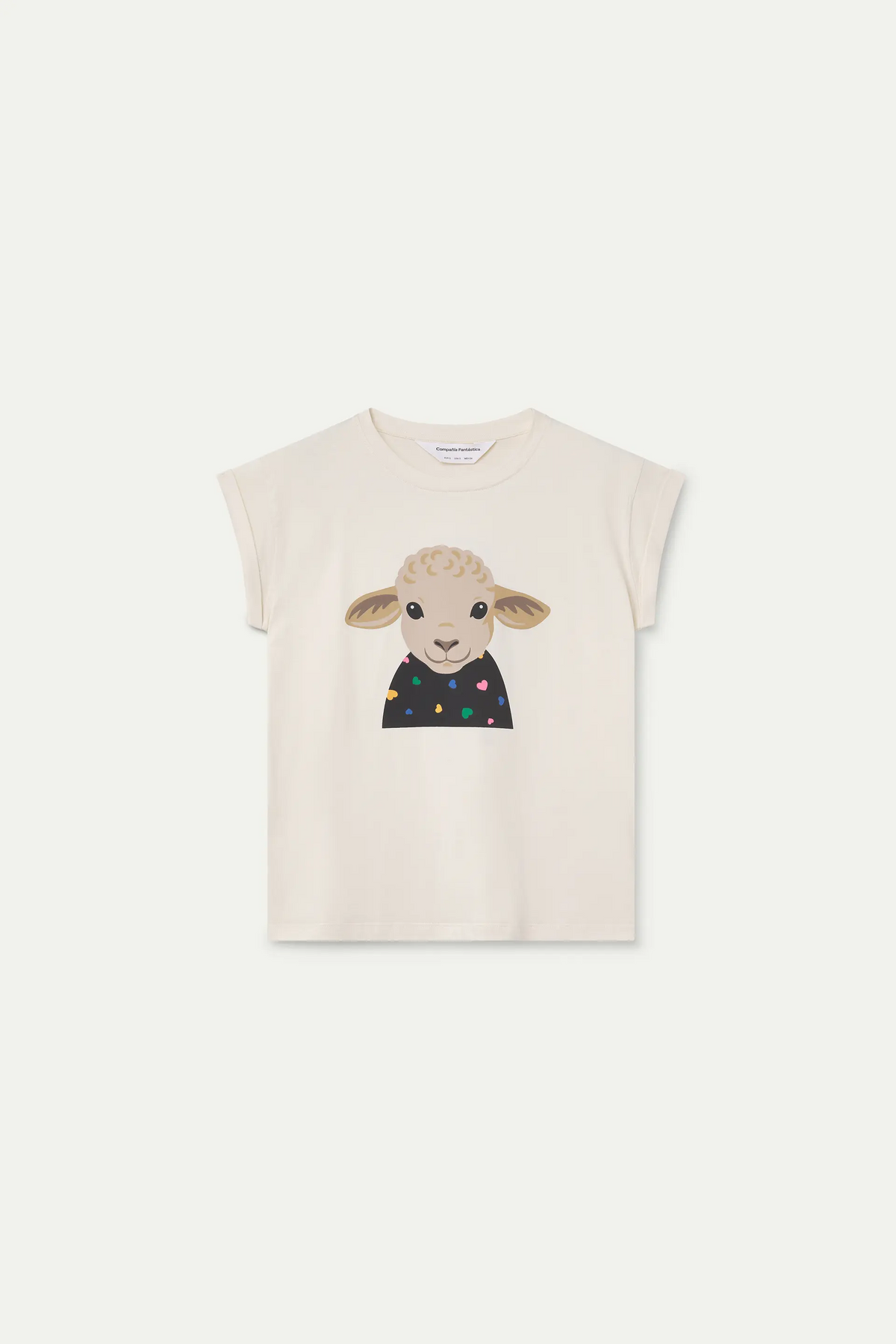 Camiseta 100% algodón con estampado de Oveja