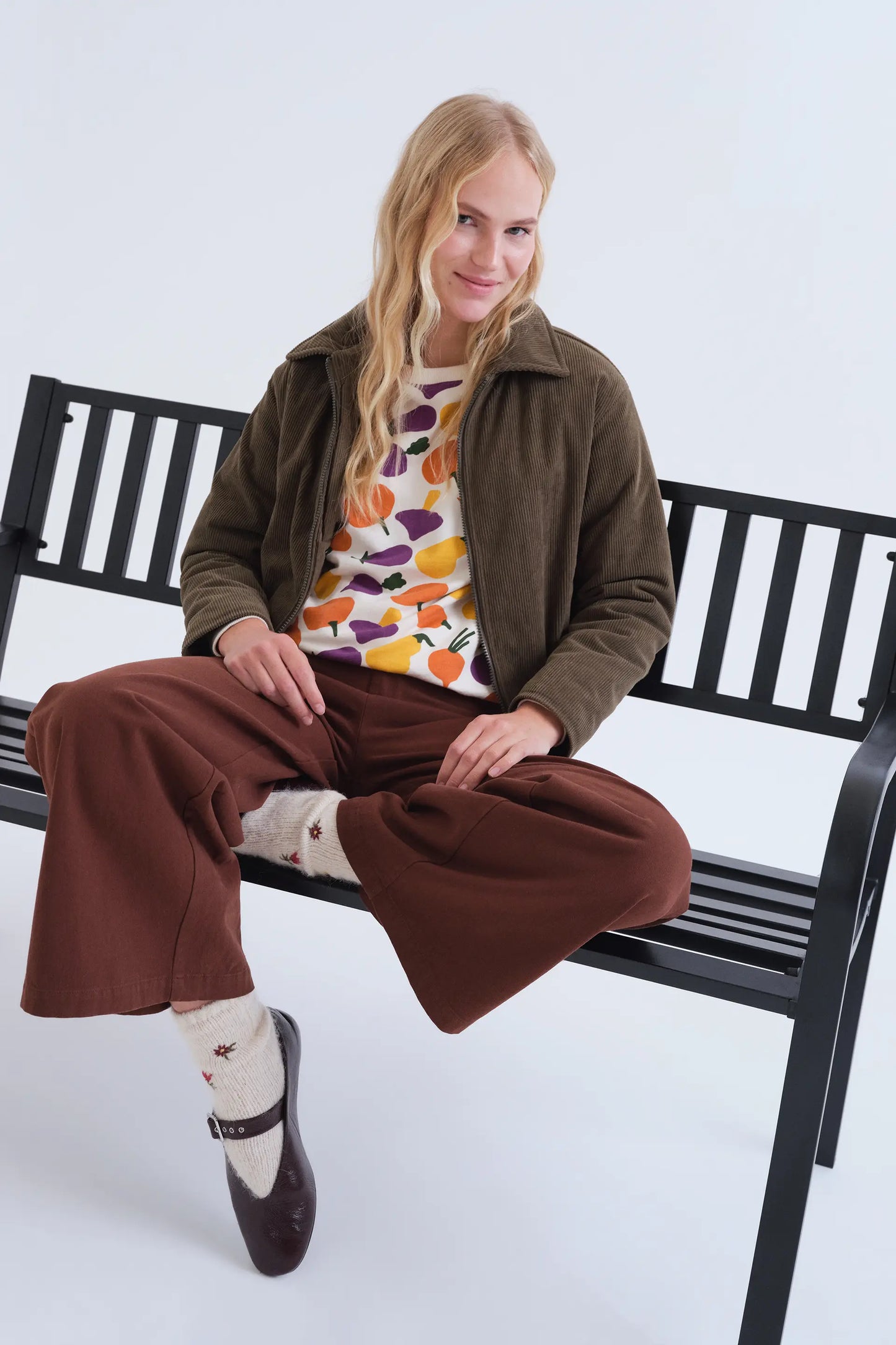 Sudadera 100% algodón con estampado de verduras