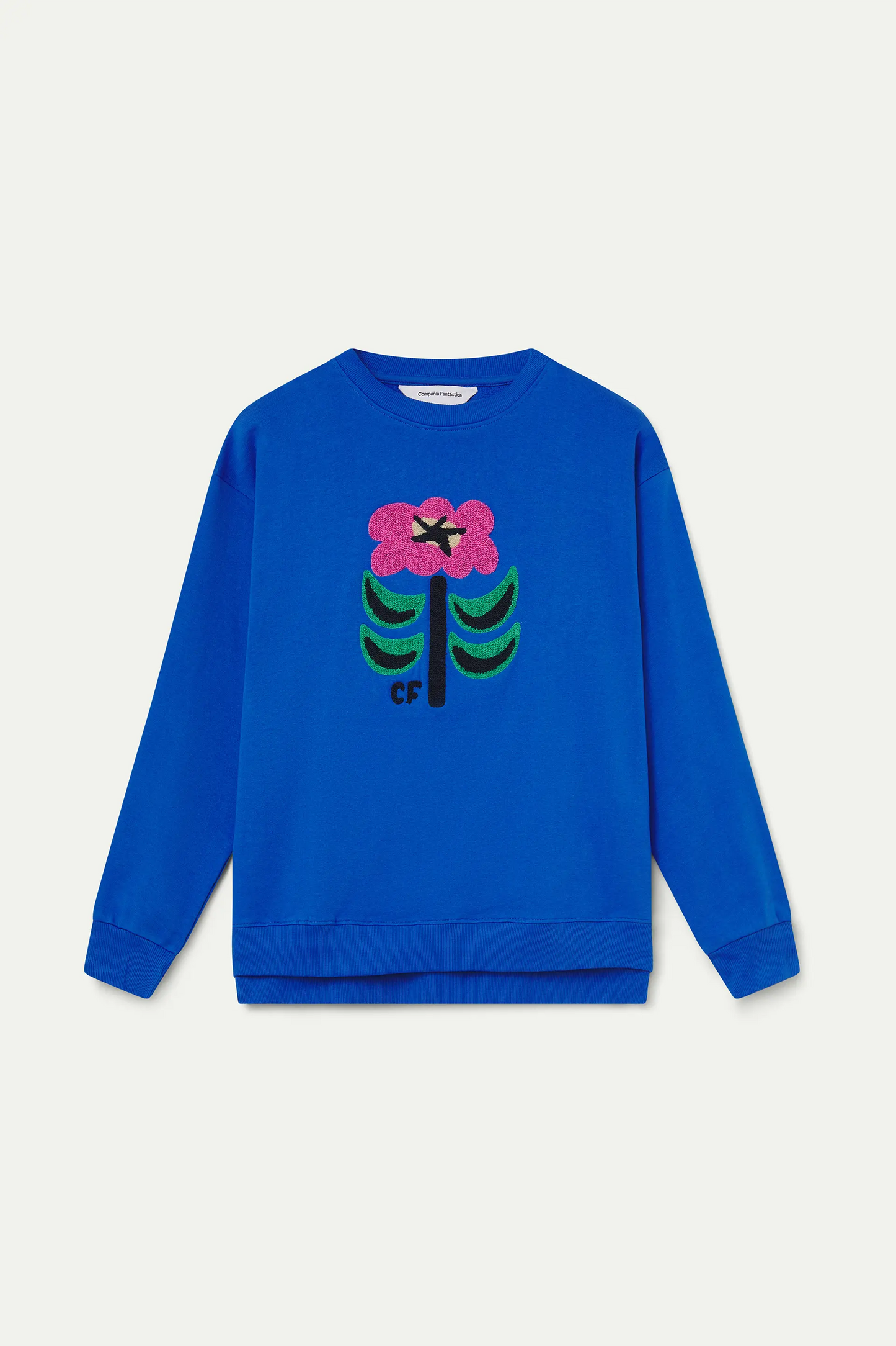 Sudadera 100% algodón con parche floral Neo Garden