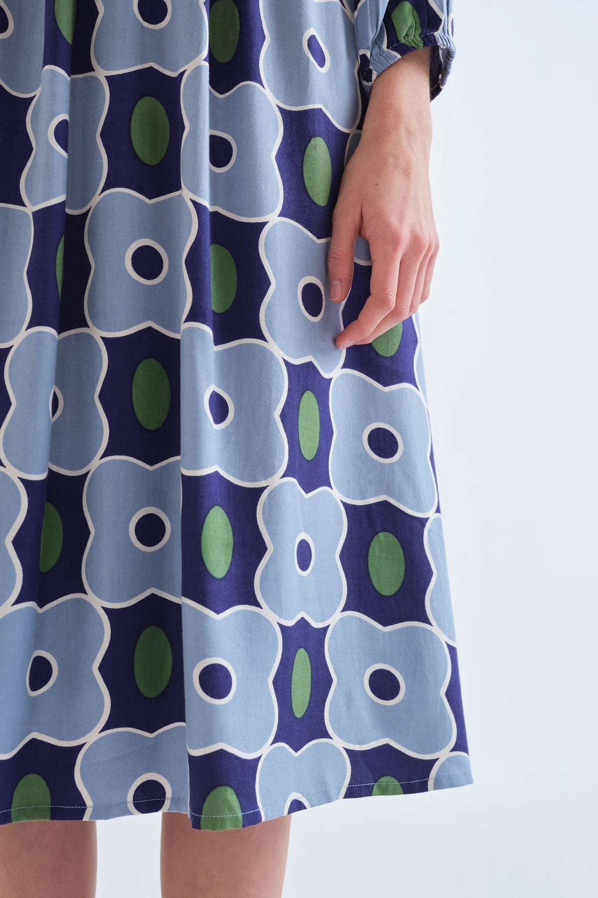 Inverness print midi dress