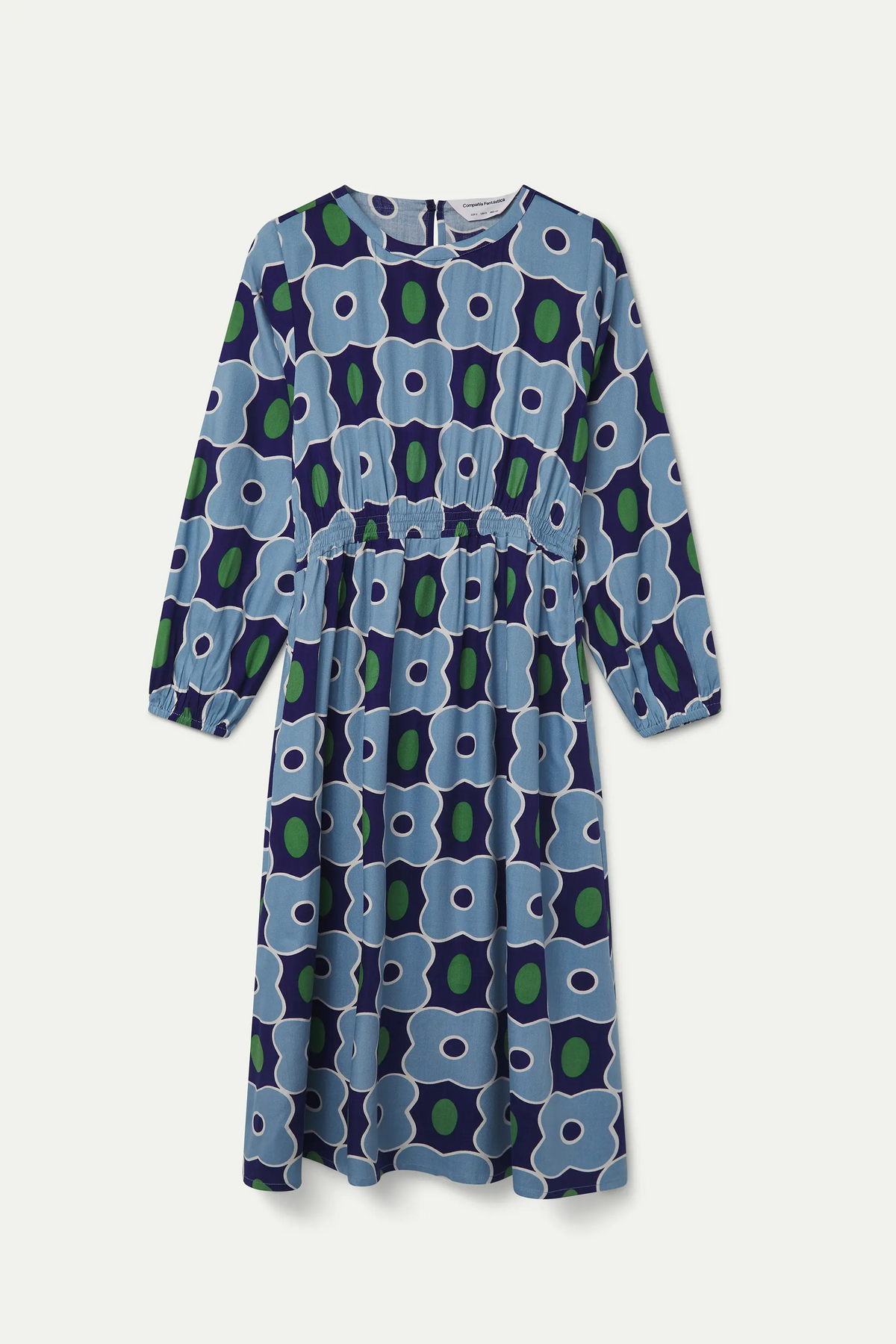 Inverness print midi dress