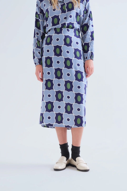 Falda midi con estampado Inverness