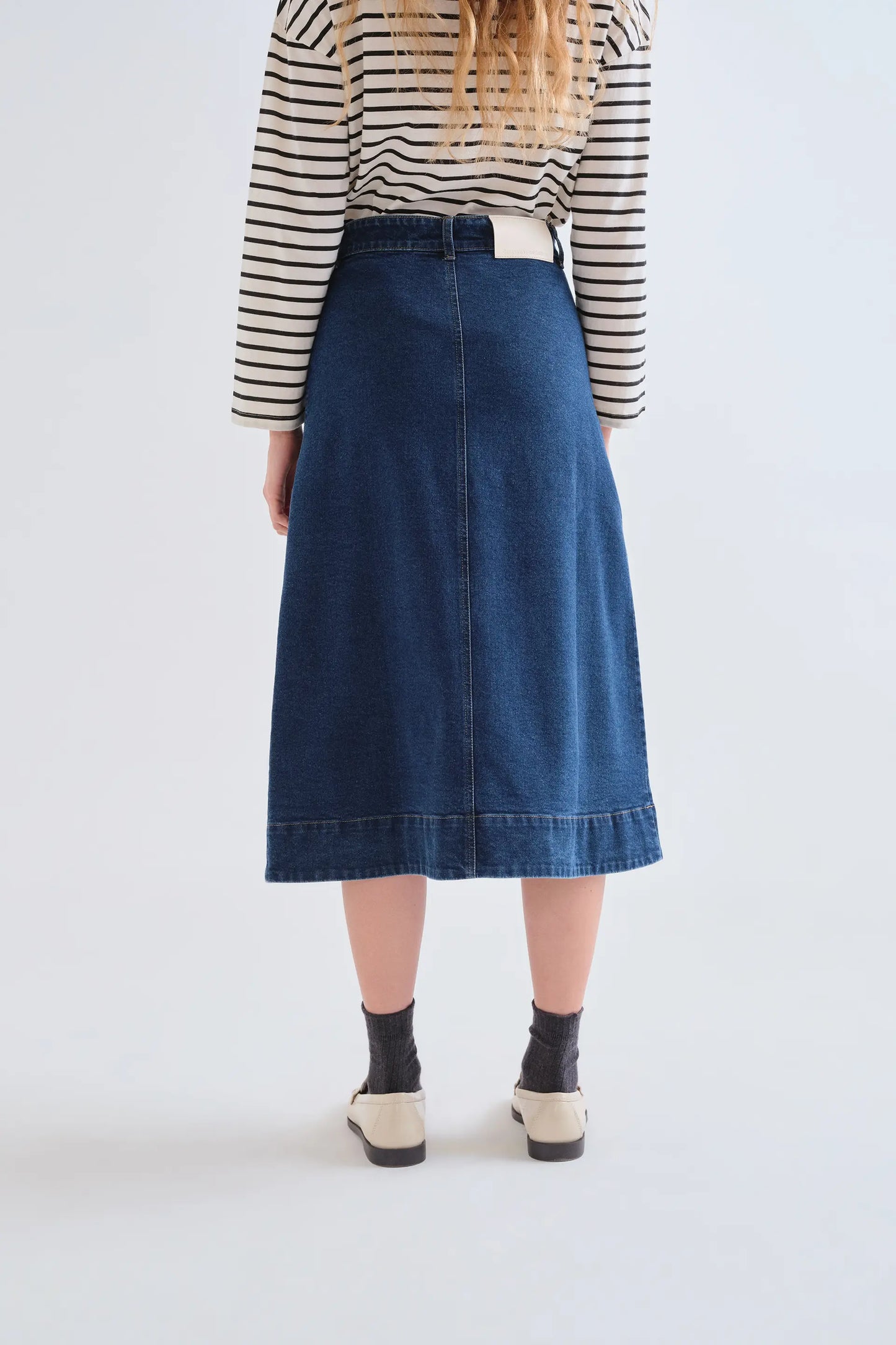 Falda midi mezcla algodón con estampado Euphonia