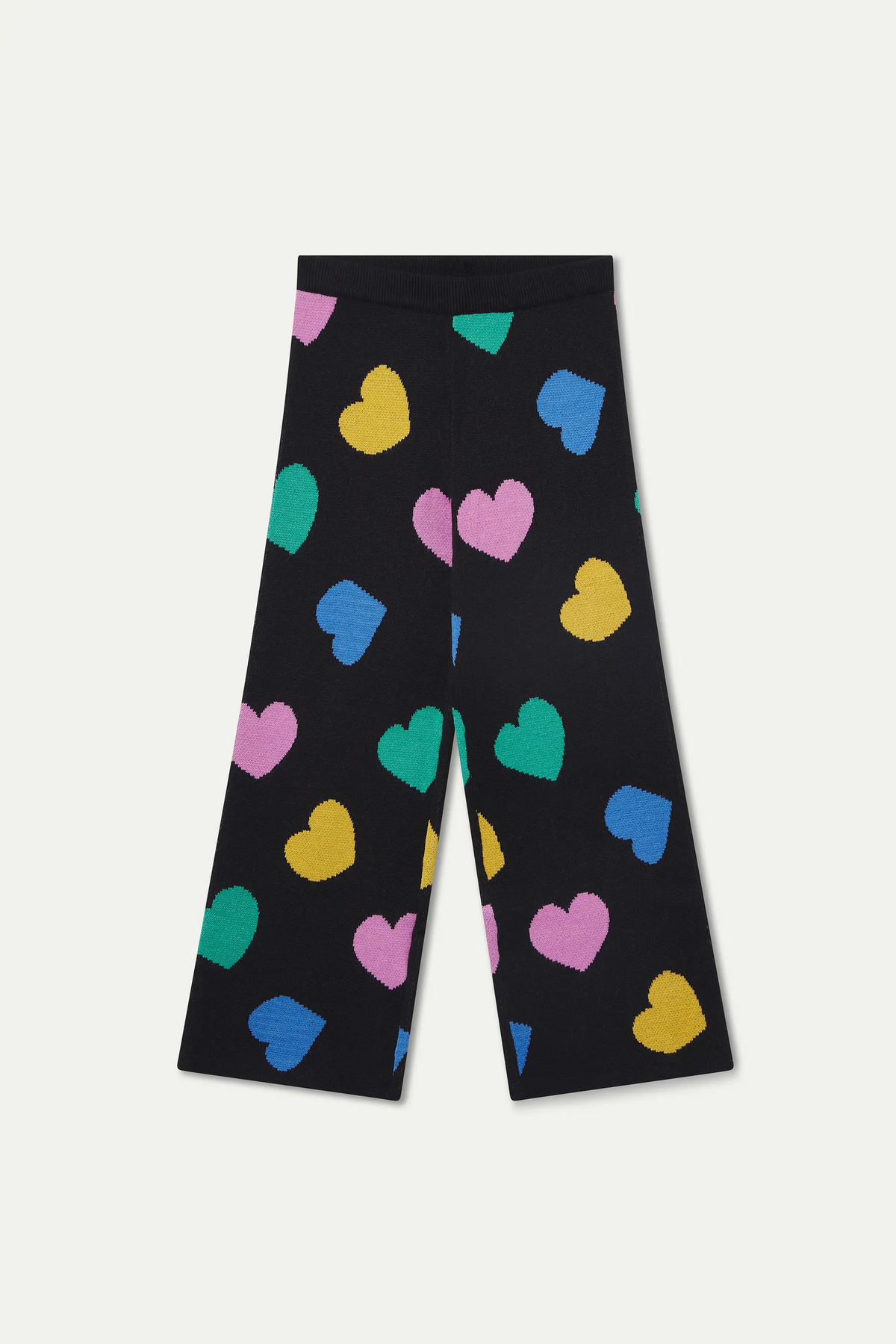 Pantalón punto de niña con estampado Candy