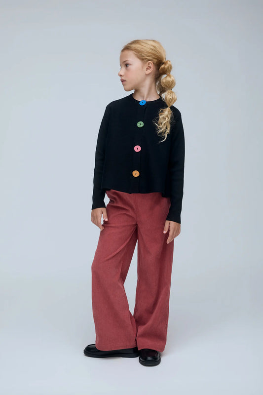 Girl's pink corduroy trousers