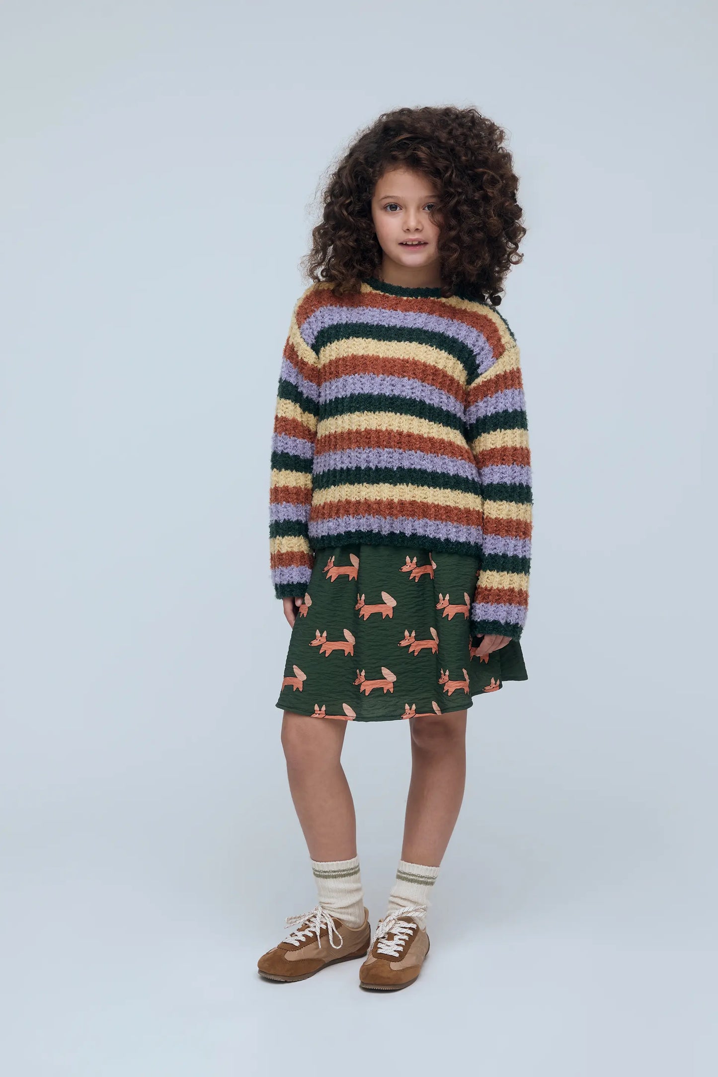 Falda corta de niña con estampado Volpe