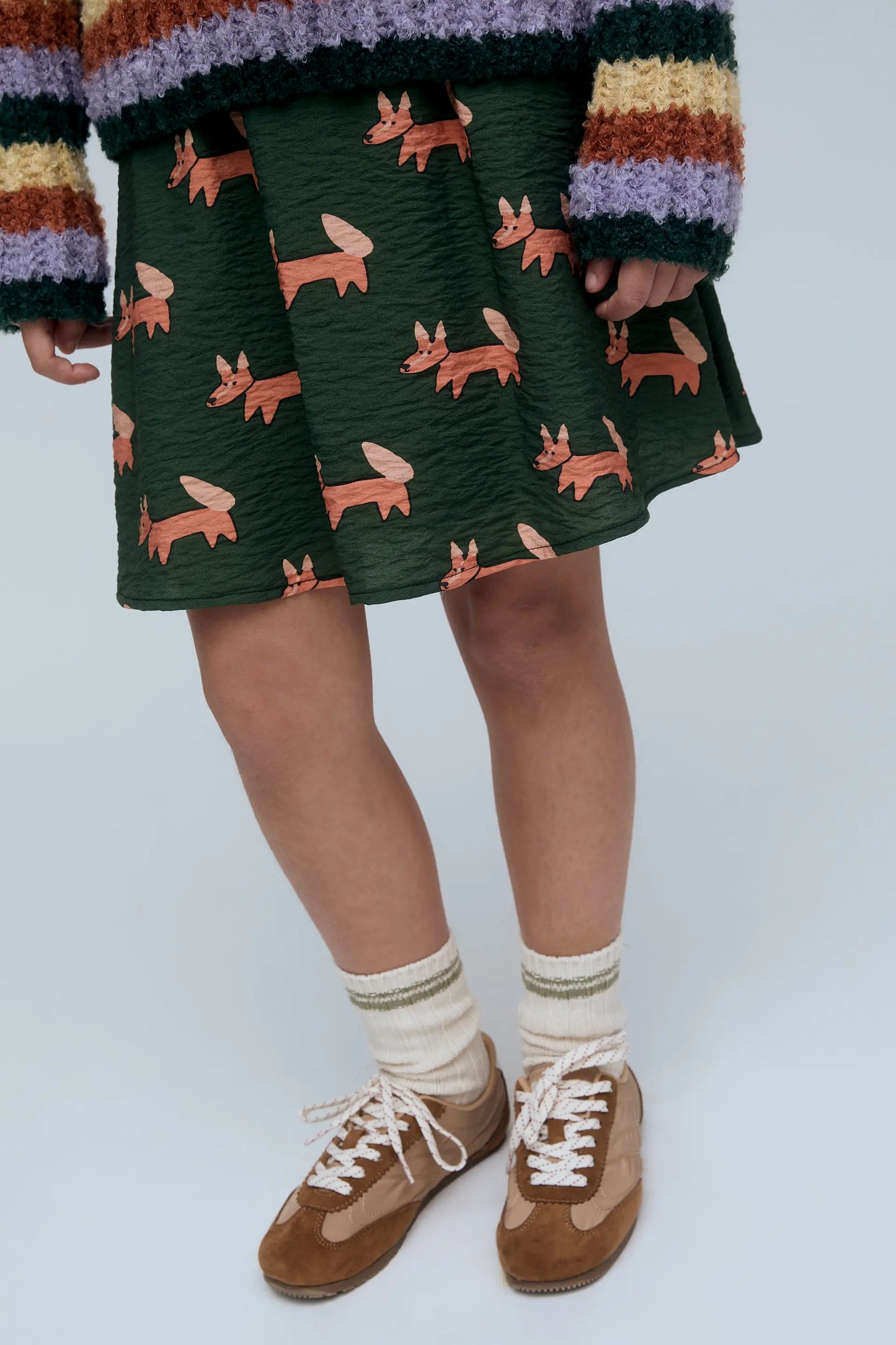 Falda corta de niña con estampado Volpe