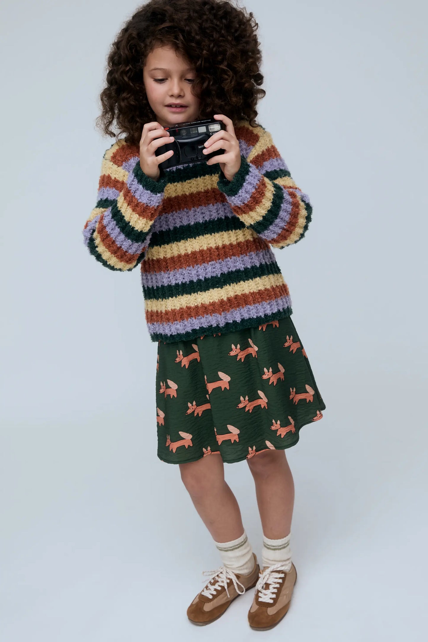 Falda corta de niña con estampado Volpe