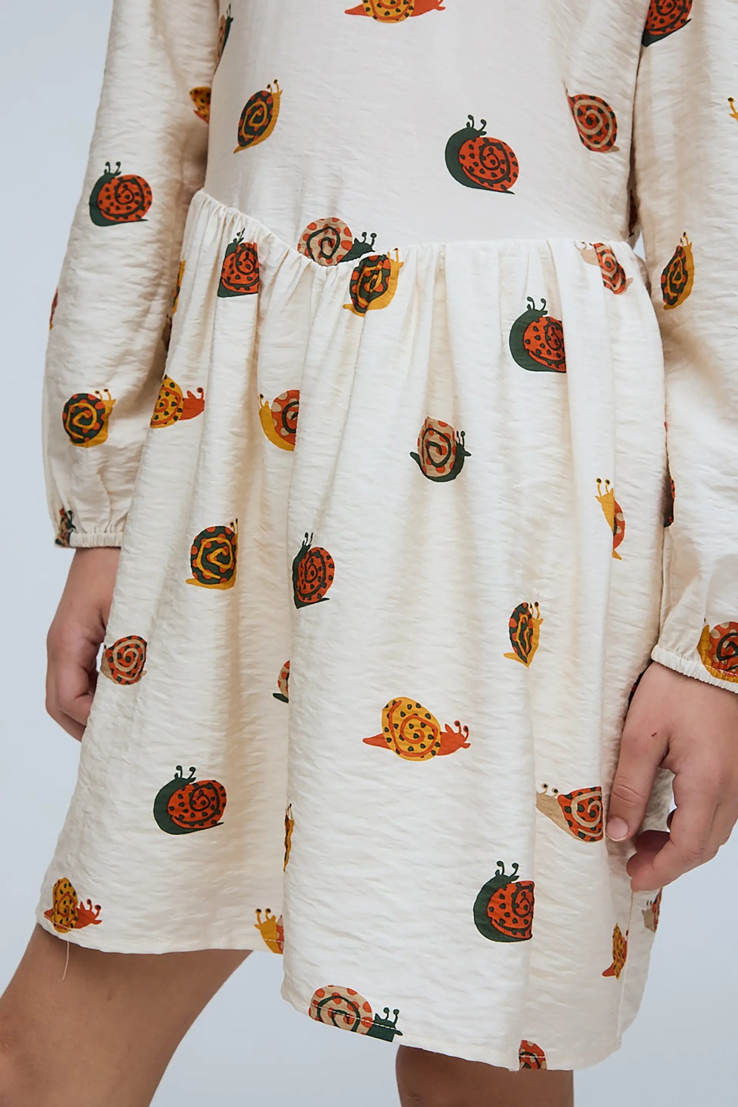 Girl's dress with snail print