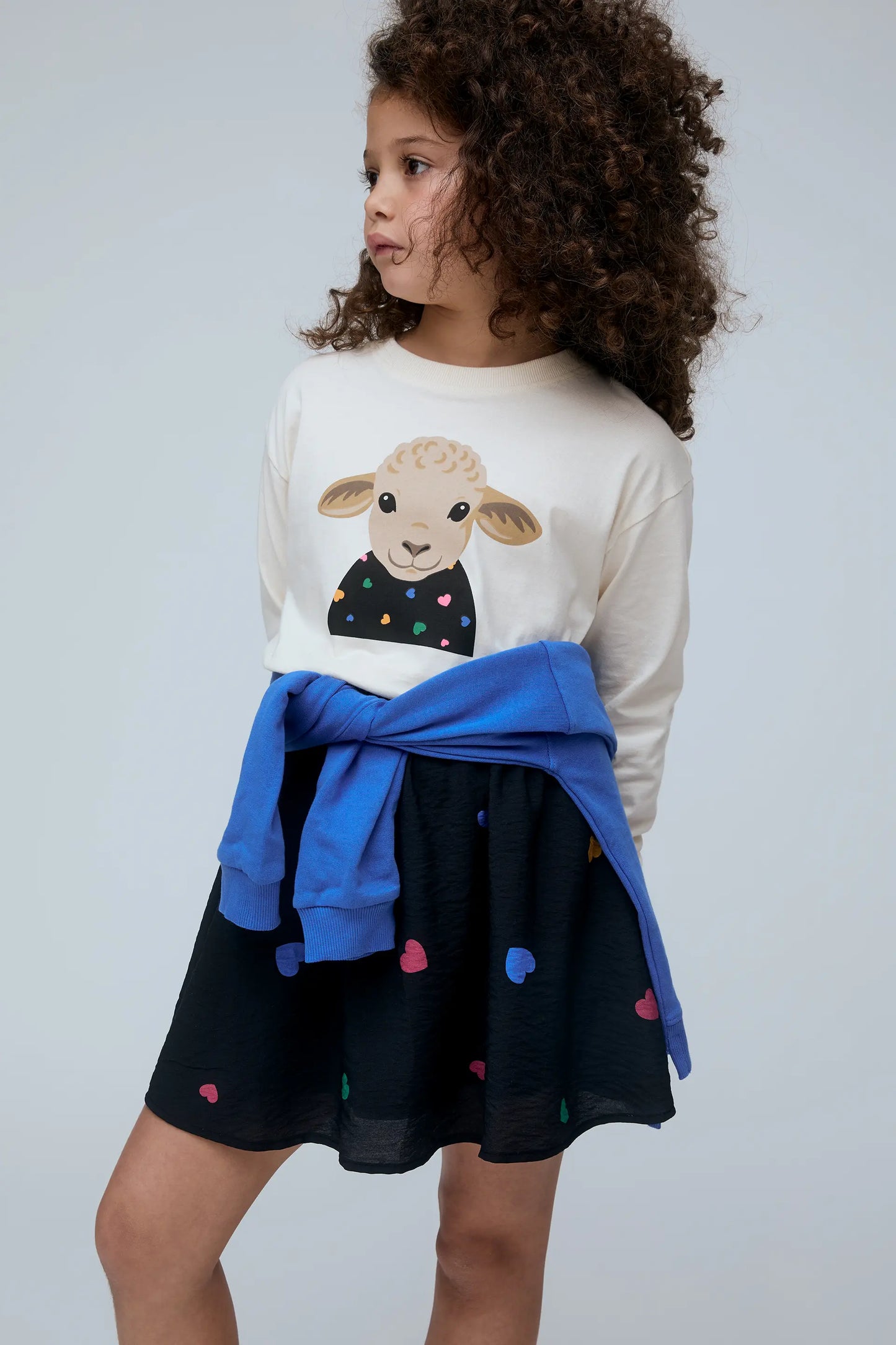 Falda corta de niña con estampado Candy