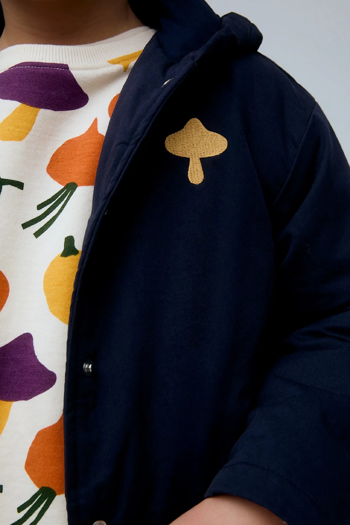 Unisex 100% cotton navy blue coat