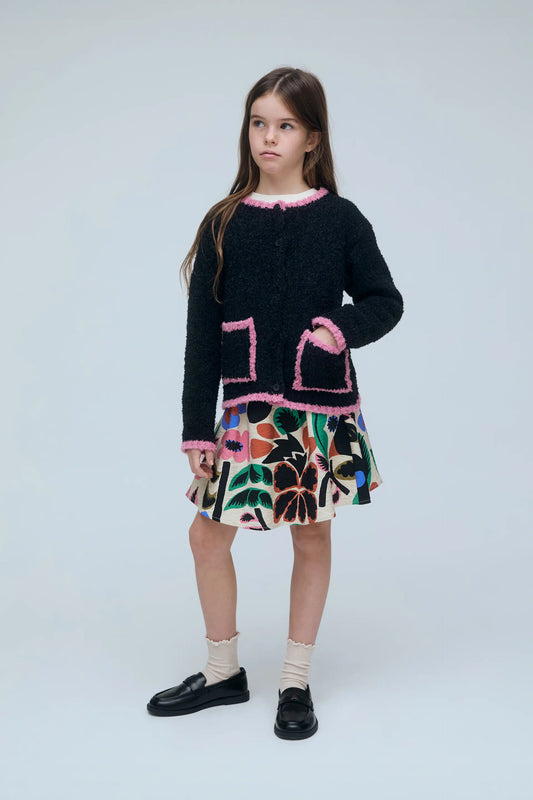 Girl's short skirt with Neo Garden print