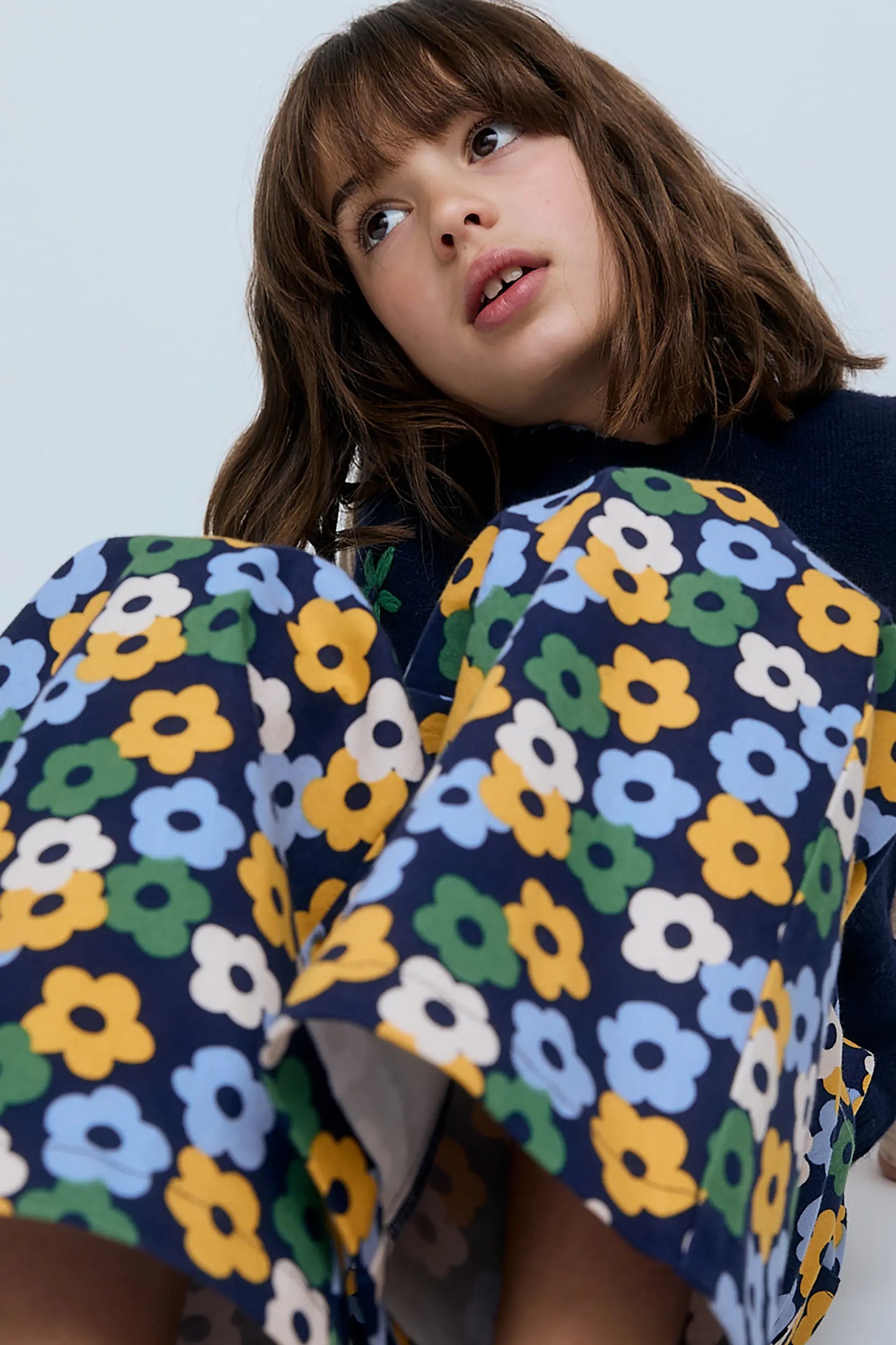 Pantalón vaquero de niña con estampado Euphonia