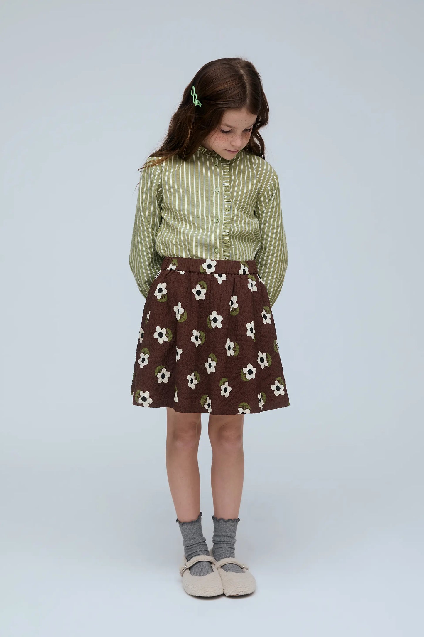 Girl's Santini print mini skirt