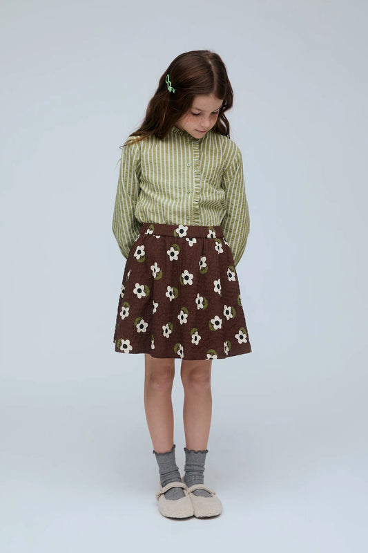 Girl's Santini print mini skirt