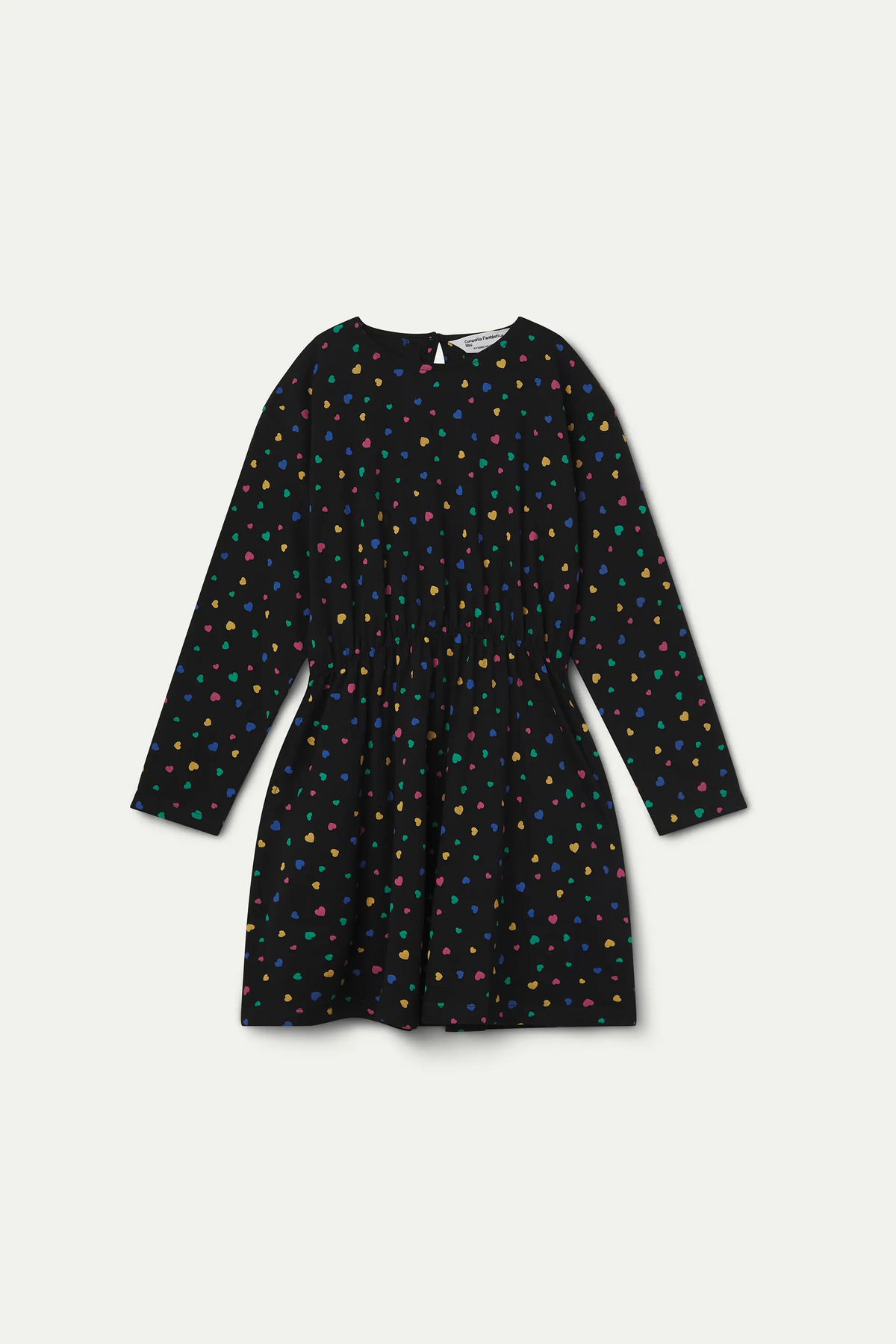 Girl's 100% cotton short dress with Candy print