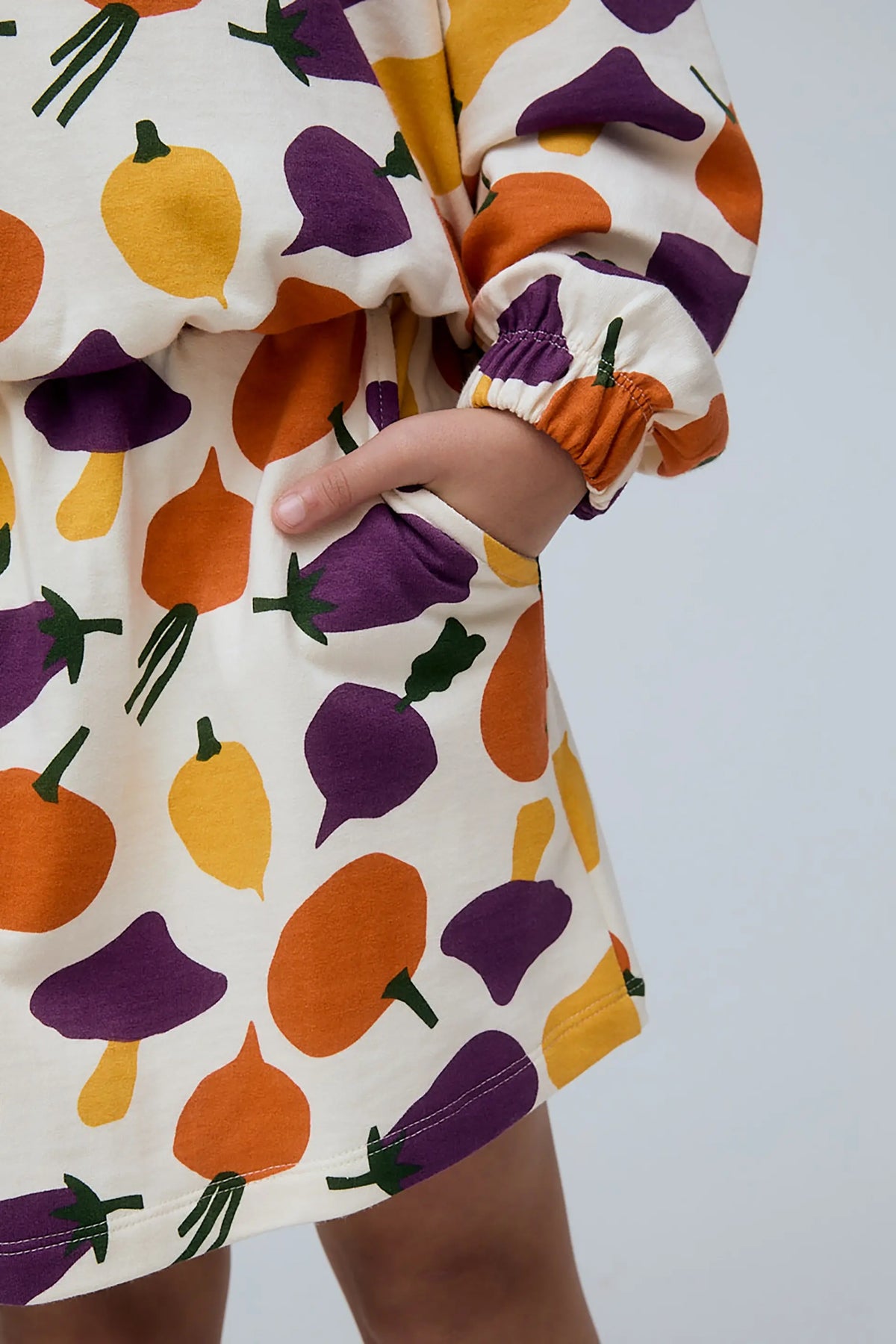 Falda corta de niña 100% algodón con estampado de Vegetales