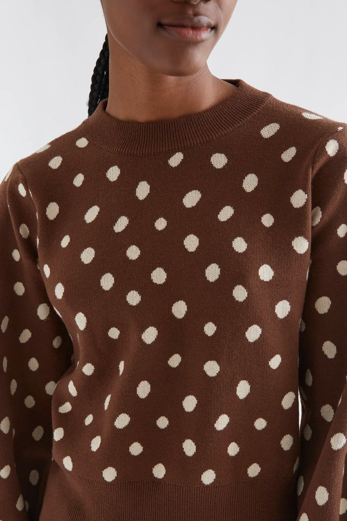 Jersey con estampado punto marrón catahoula