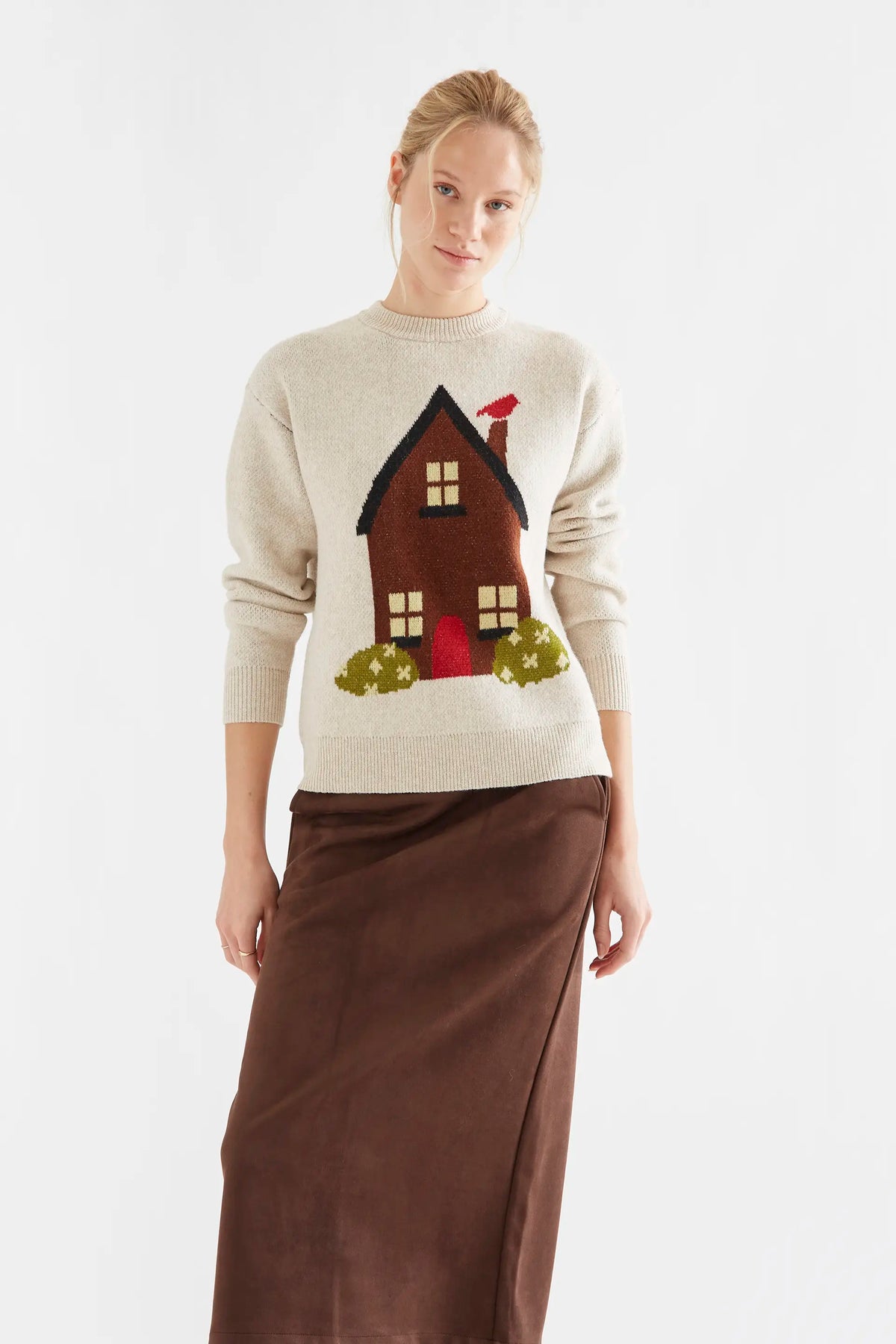 Jersey punto con estampado Casa