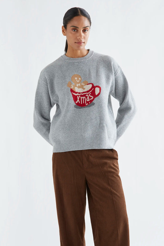 Maglione in maglia con stampa Xmas Ginger
