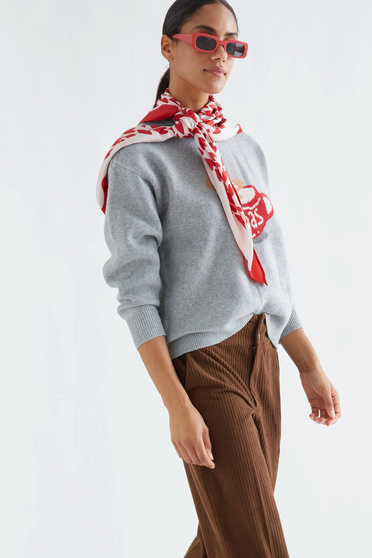 Maglione in maglia con stampa Xmas Ginger