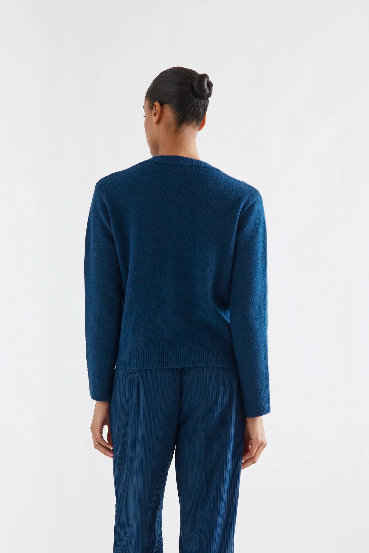 Navy blue cardigan with toggles