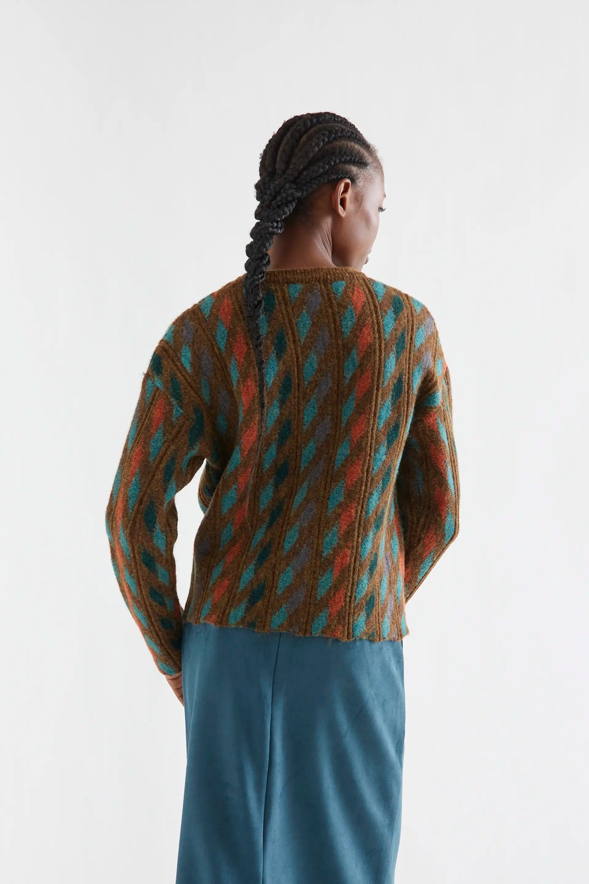 Jersey con estampado geometrico multicolor