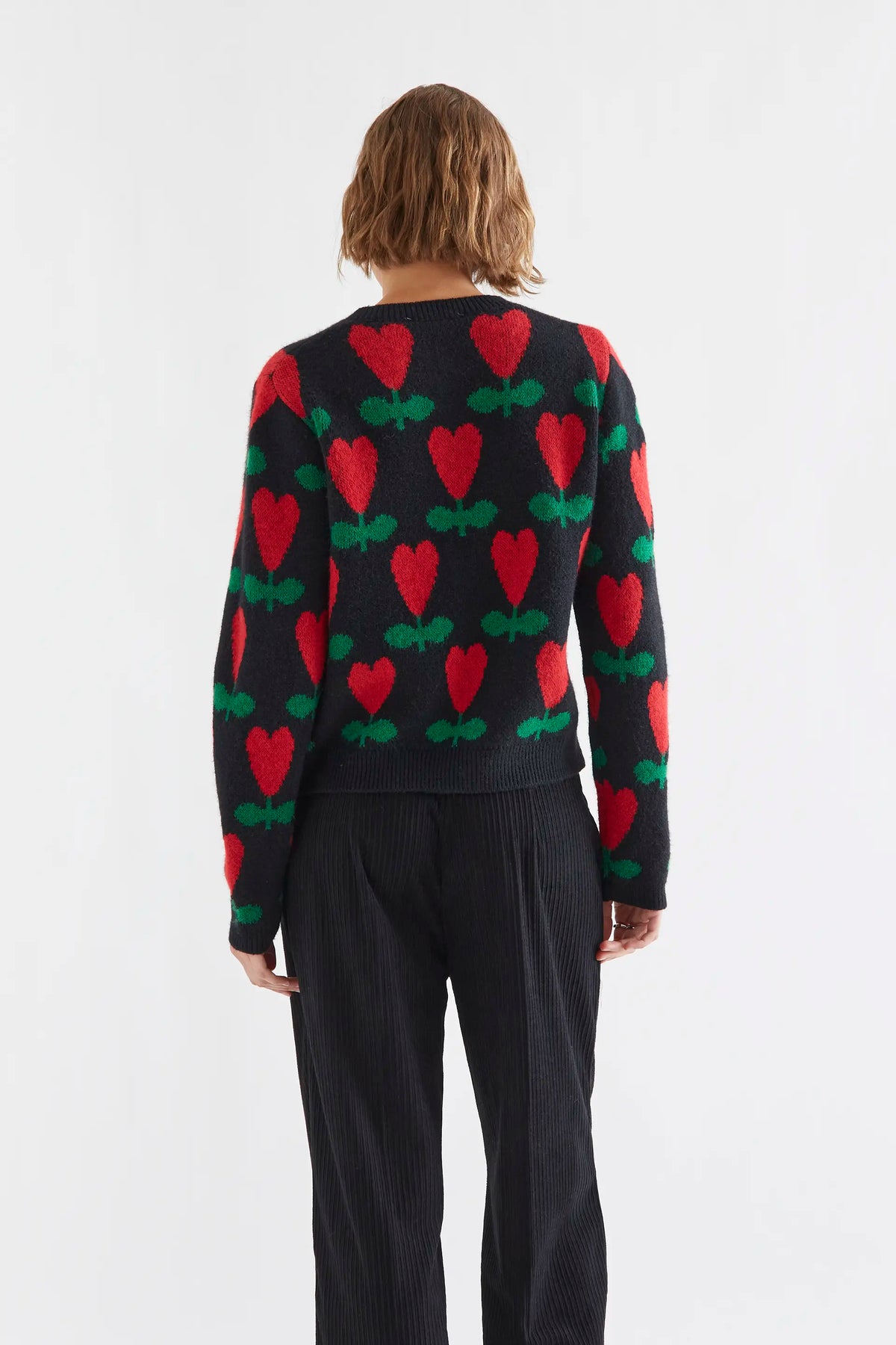 Cyclamen print cardigan