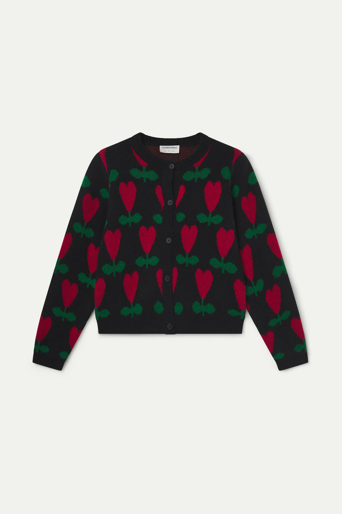 Cyclamen print cardigan
