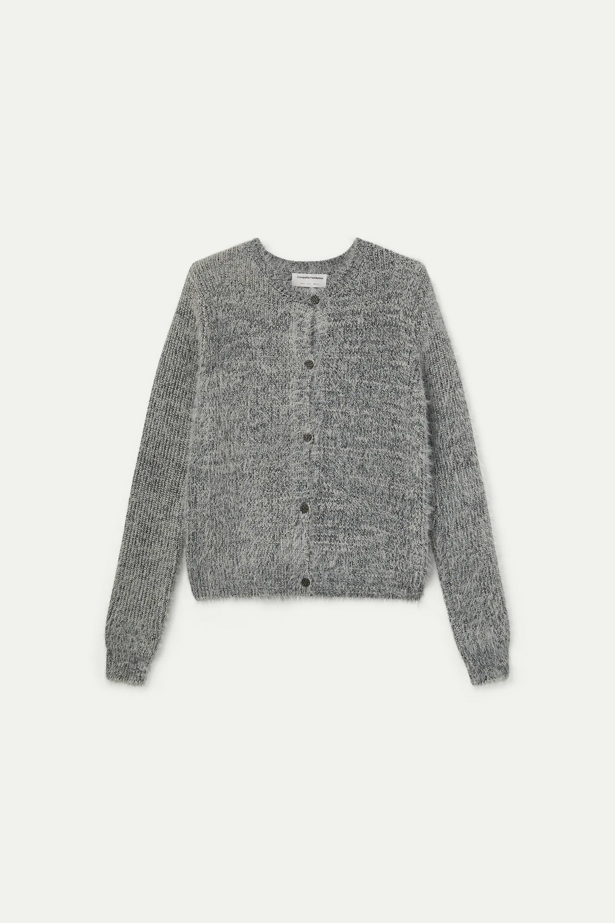 Cardigan effetto pelliccia grigio
