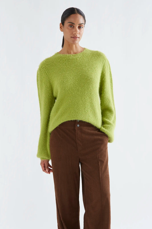 Maglione in maglia testurizzato verde