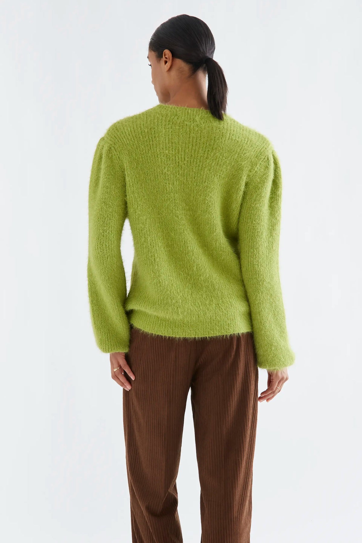 Jersey punto con textura verde