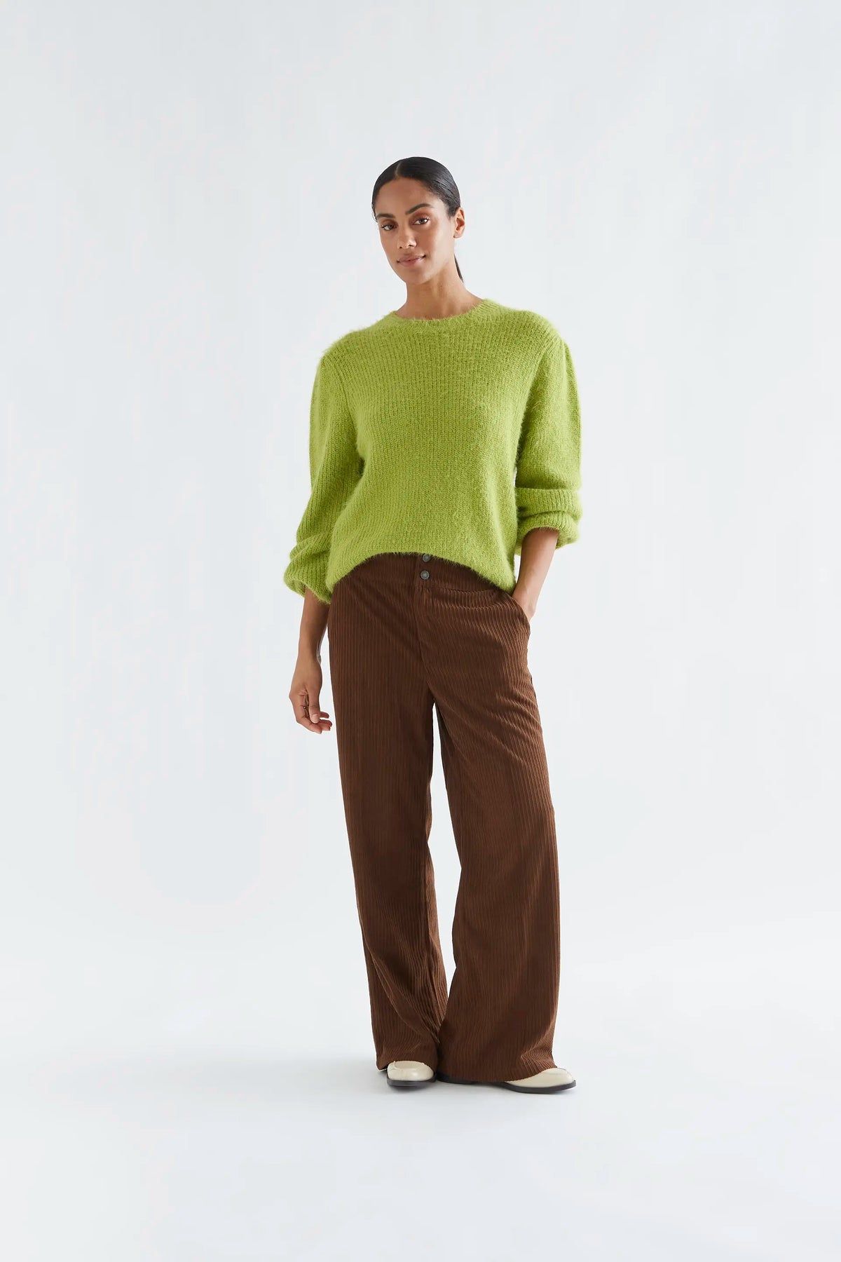 Jersey punto con textura verde
