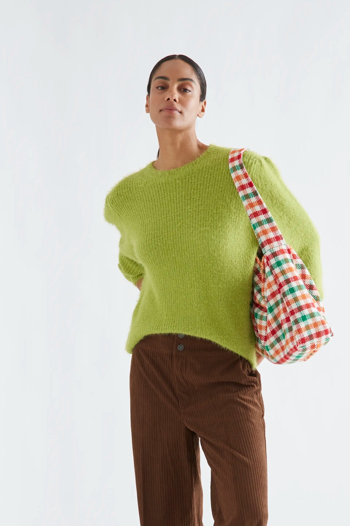 Jersey punto con textura verde