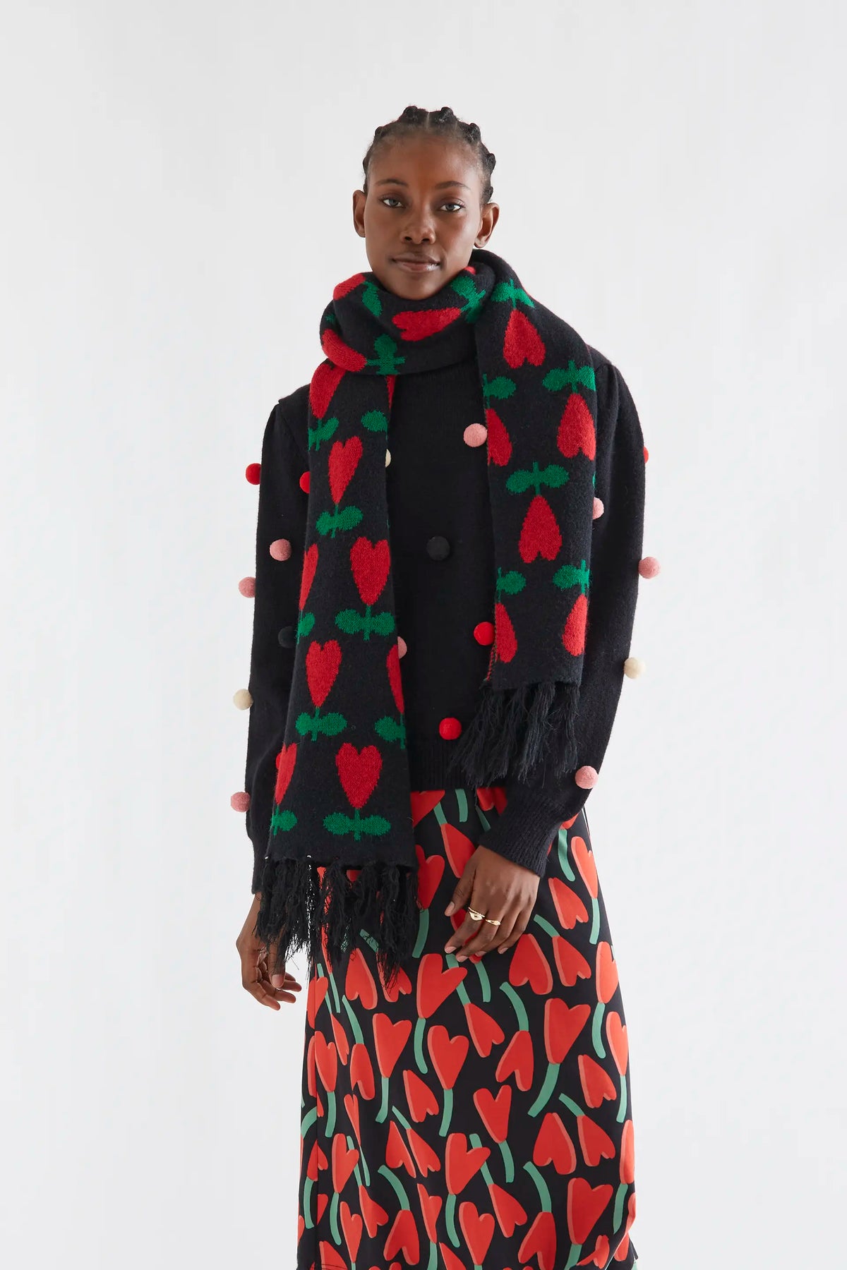 Cyclamen print scarf