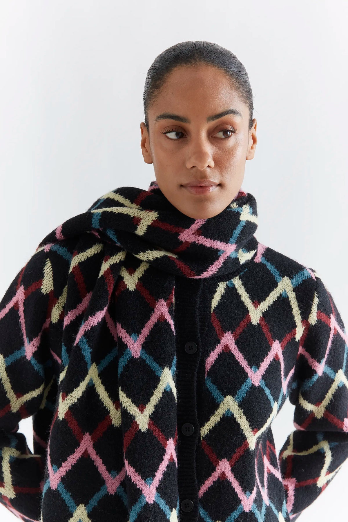 Skein print scarf