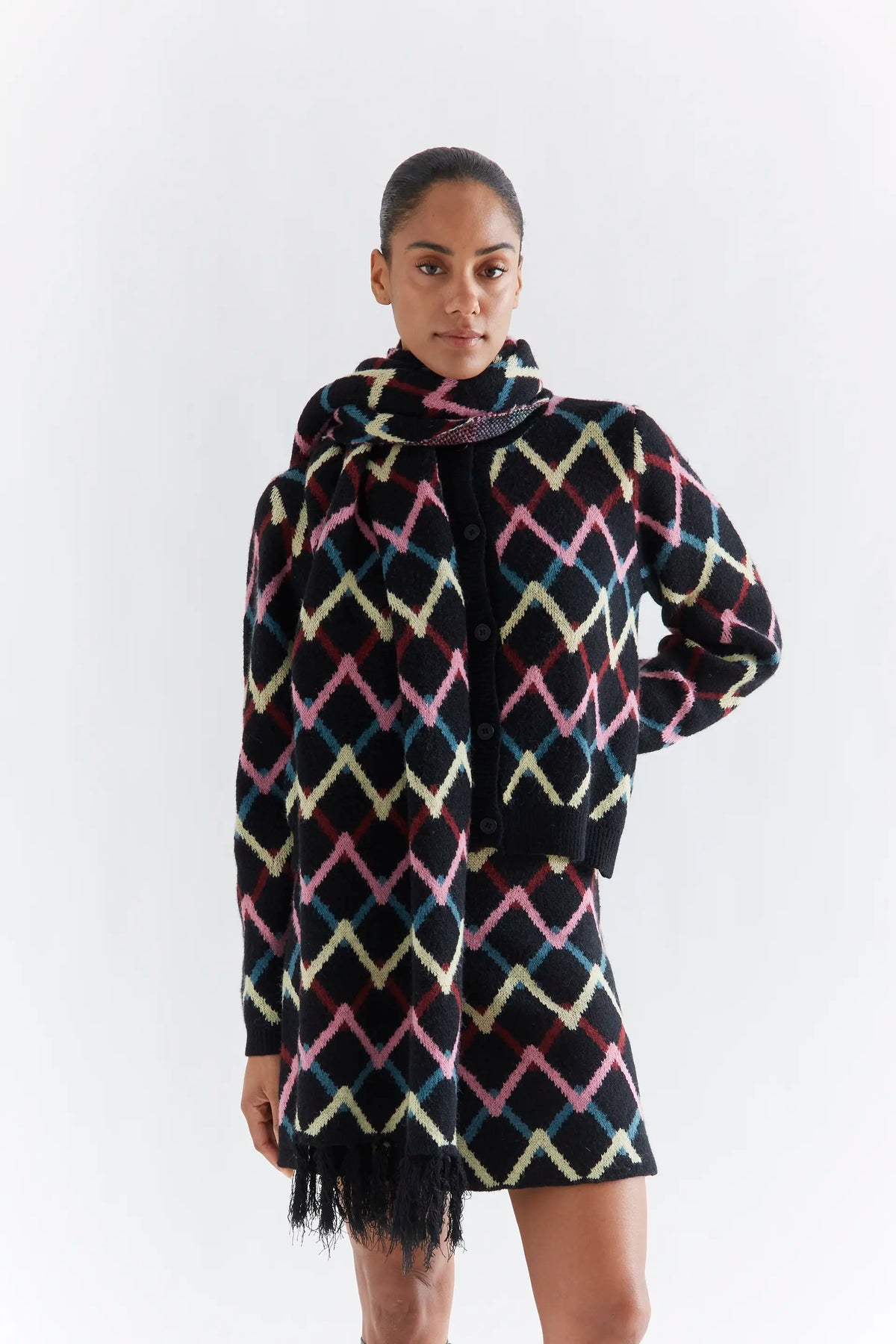 Skein print scarf