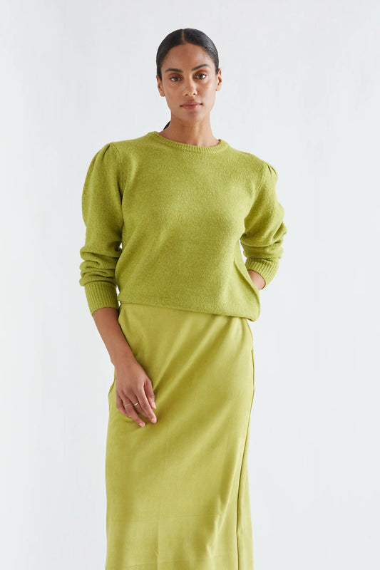 Basic green knit jumper