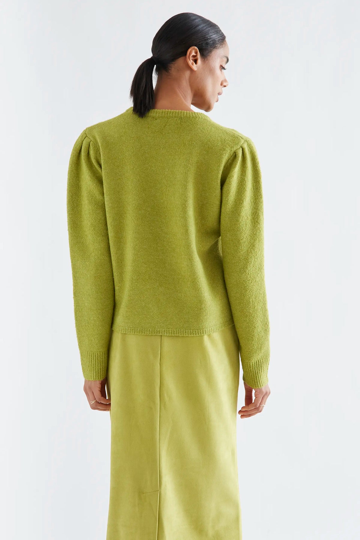 Basic green knit jumper