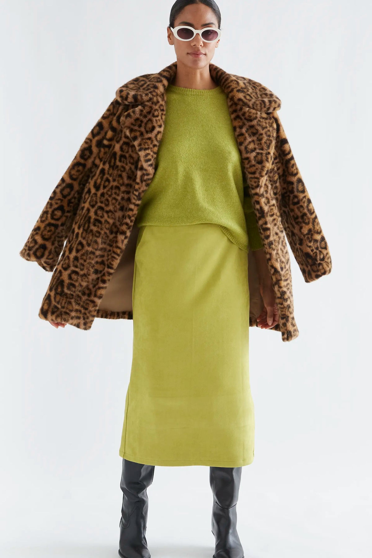 Basic green knit jumper