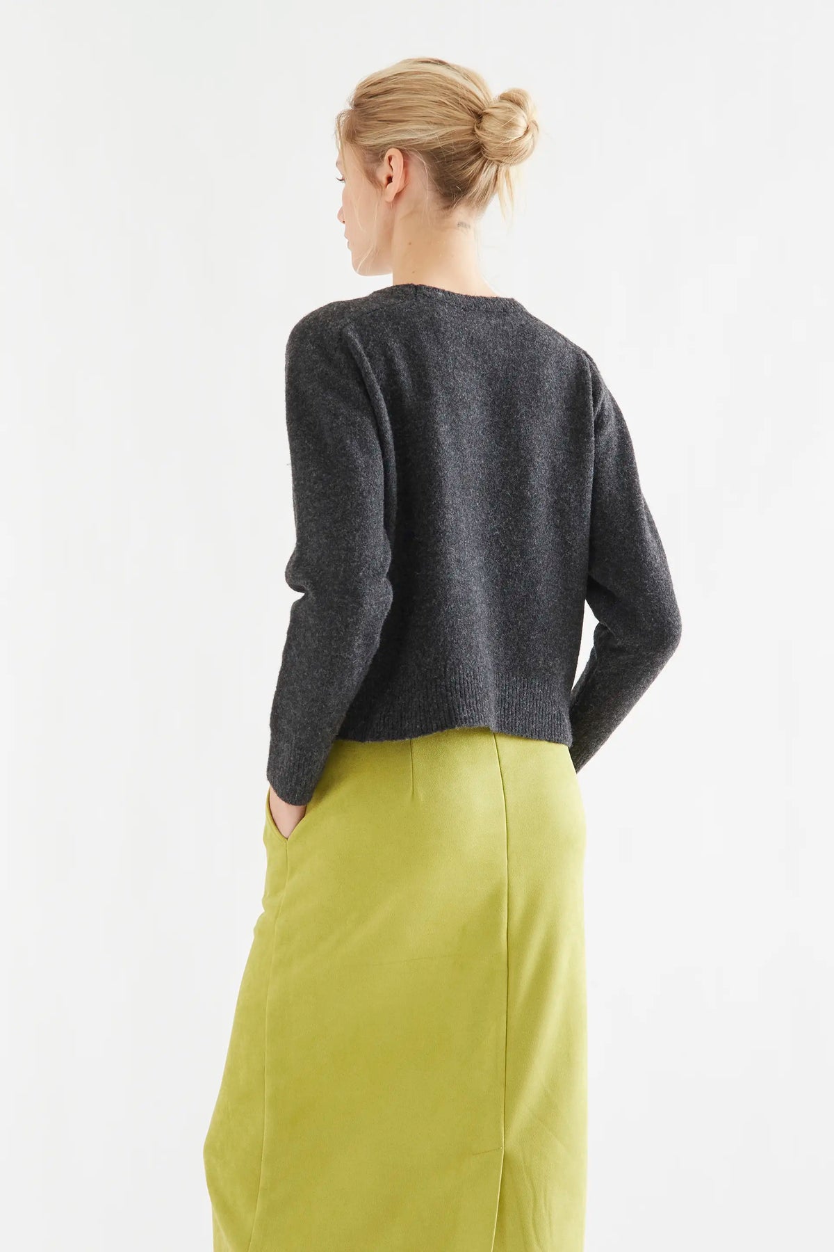 Maglia misto lana grigio scuro