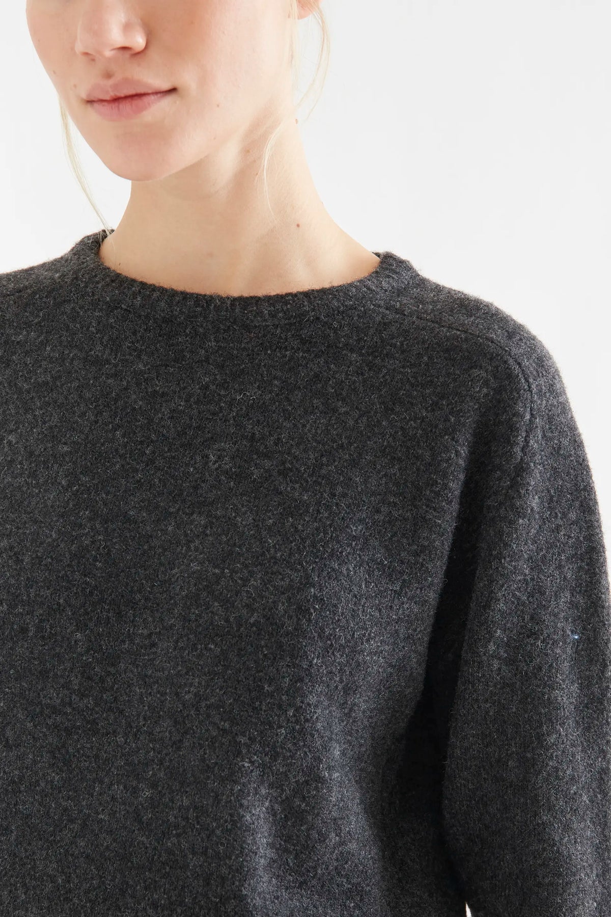 Maglia misto lana grigio scuro