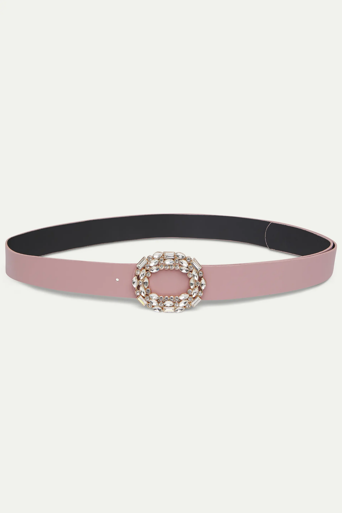 Cintura gioiello in similpelle rosa chiaro
